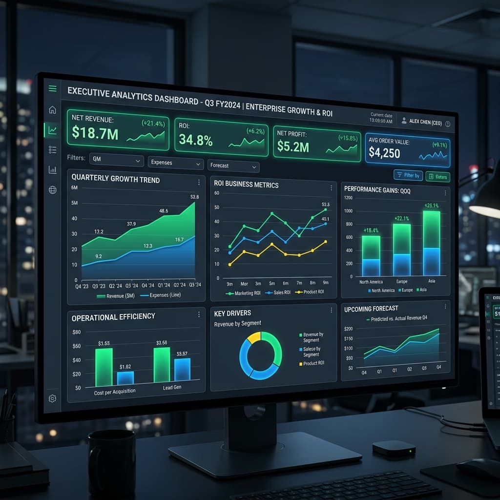 Enterprise Case Study ROI Analytics Interface